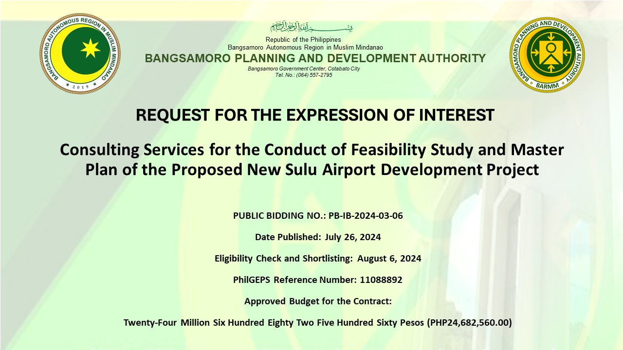 REQUEST FOR THE EXPRESSION OF INTEREST SULU